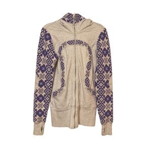 Lululemon Live Simply Ikat Knit Apres Ski Hoodie